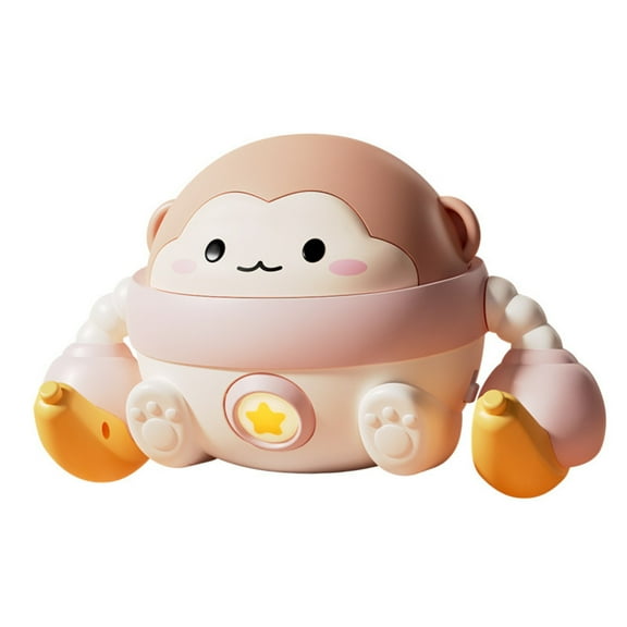 Funtogether Toys Electric Tumbling Monkey Baby Crawling Toy, Interactive Sound & Light, Voice & Touch Activated, Durable ABS Plastic, Early Development Activity Toy for Infants 0-12 Months