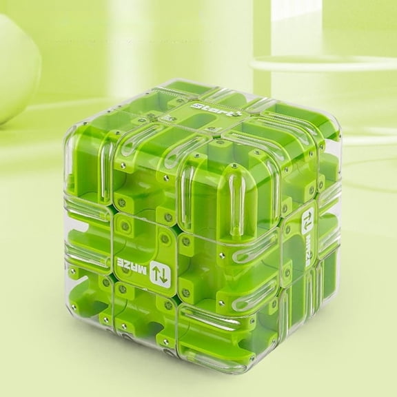 Funtogether Toys Maze Cube, 3D Gravity Maze Puzzle Ball, Rotating Brain Teaser Game for Kids, Educational STEM Toy for Logic & Hand-Eye Coordination, Stress Relief Fidget Toy