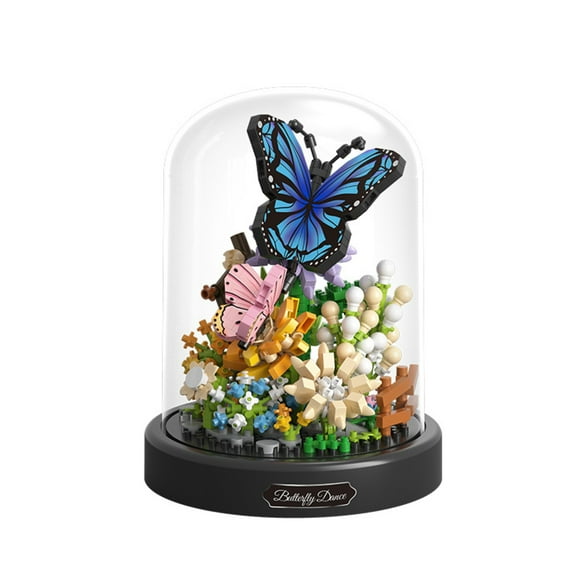 Funtogether Toys Mini Flower Building Blocks Set, Potted Plant Botanical Collection, Creative DIY Home and Office Desk Decor, Timeless Floral Gift for Adults and Teens (Multiple Styles)