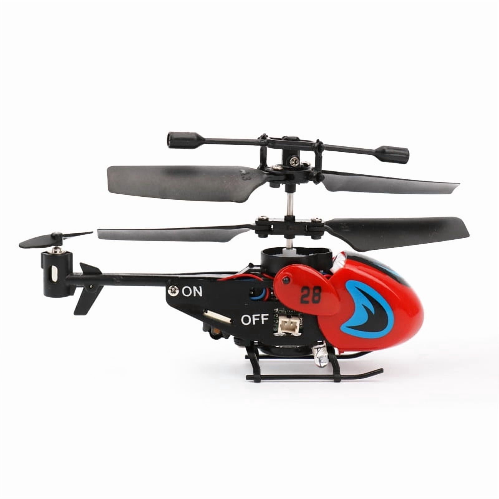 Funtogether Toys Mini RC Helicopter, 2-Channel Remote Control Helicopter for Beginners, Easy-to-Fly Indoor Micro Airplane with LED Lights