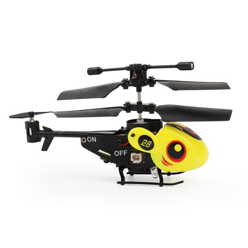 Funtogether Toys Mini RC Helicopter, 2-Channel Remote Control Helicopter for Beginners, Easy-to-Fly Indoor Micro Airplane with LED Lights