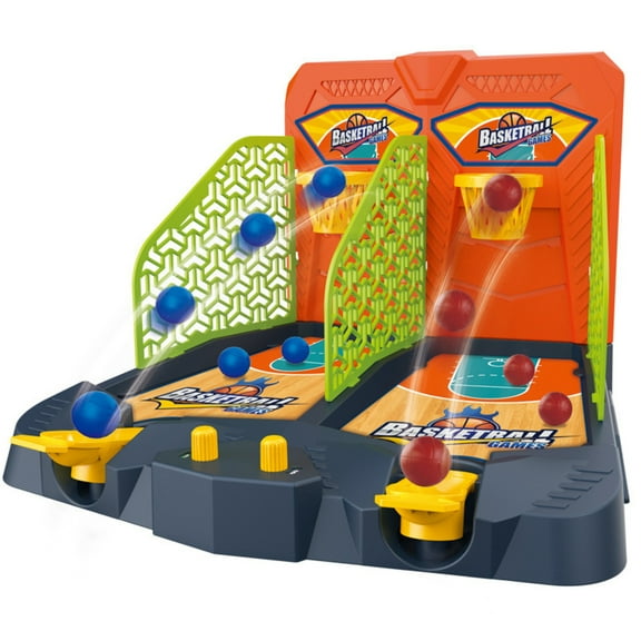 Funtogether Tabletop Basketball Game Desktop Finger Shootout Hoops 2 Player with 10 Balls and Scorekeepers