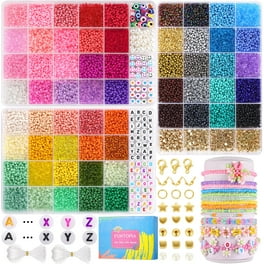 Funtopia Kids Craft Clay Beads Kit 48 Colors Jewelry Maker Supplies DIY Bracelet Making with Alphabet Beads Walmart
