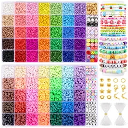 YITOHOP 8800+pcs 4mm 12/0 48 Colors Glass Seed Beads, Charms Bracelet  Jewelry Making Beads Kit Gifts for Teen Girls Crafts for Girls Ages 8-12  Birthday Gifts Christmas