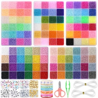 Funtopia Glass Seed Beads for Jewelry Making Kit, 60 Colors 21600
