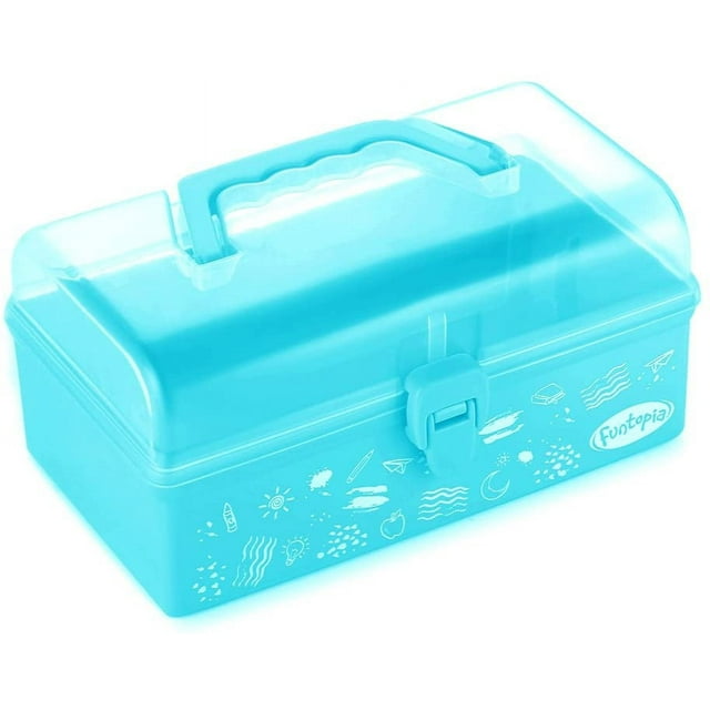 Funtopia Plastic School Supply Box, Art and Craft Storage Box, Tool Box