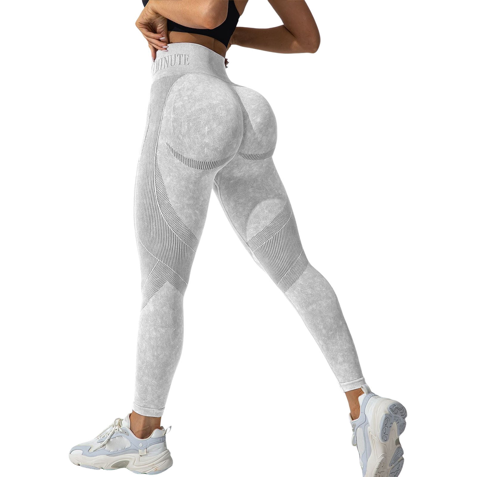Anti Cellulite Leggings Wash Hip Tight Fitness Pants Compression 3d Pants Sports Athletic Yoga Pants Licras Para Mujer Booty Tights Cellulite Leggings Butt Lifting Grey XL