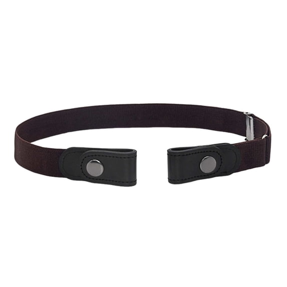 Funuony No Buckle Belts for Men Women Elastic Stretch Hook and Loop Adjustable Invisible Side Belt Fit Buckleless Stretch Belt for Jeans Pants Father'S Day Gift Coffee One Size