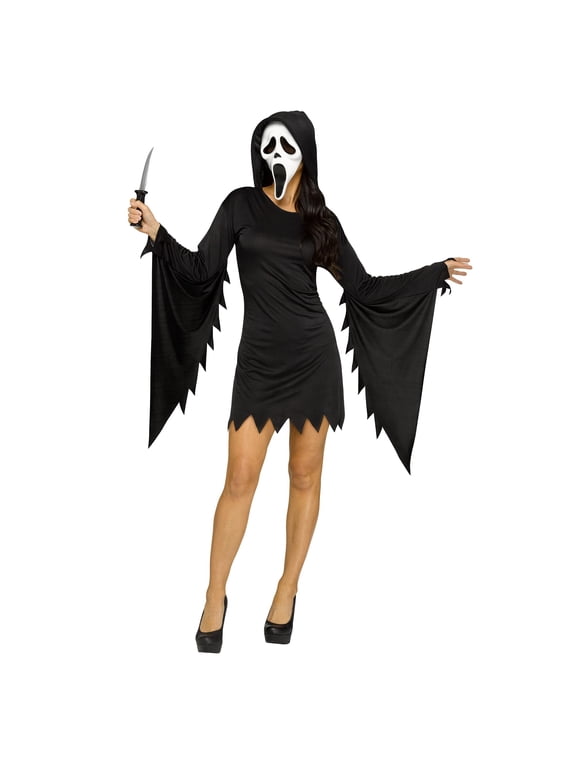 Funworld Ghost Face Glamour Adult Costume | Medium/Large (10/14) Female