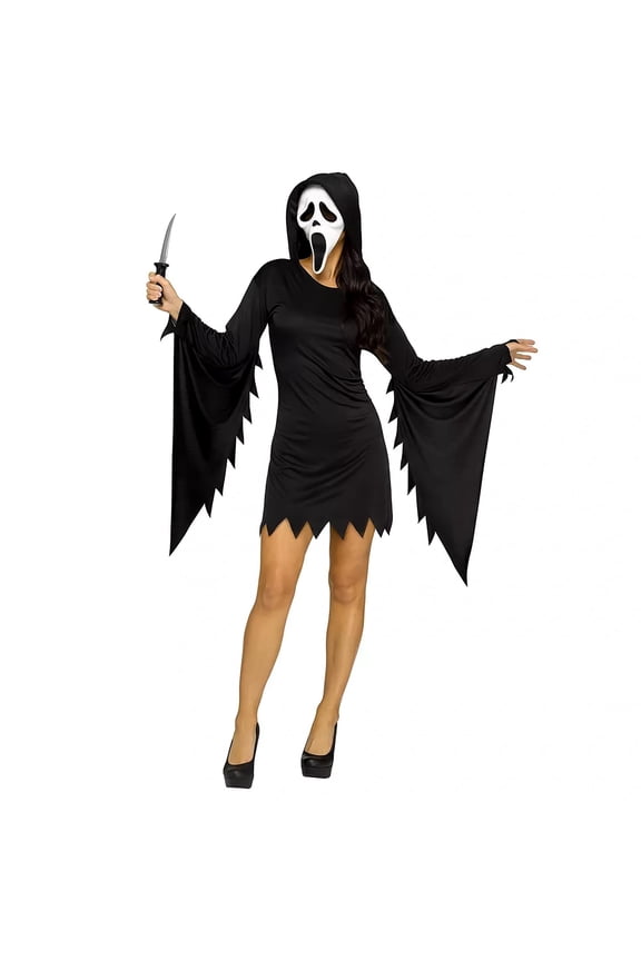 Funworld Ghost Face Glamour Adult Costume | Small/Medium (2/8) Female