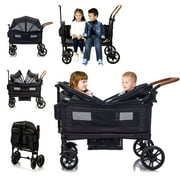 Funyard Wagon Stroller for 2 Kids &Toddler with 5-Point Harness,Adjustable Handle Bar and Canopy,TraWagon Stroller for 2 Kids &Toddler with 5-Point Harness,Adjustable Handle Bar and Canopy,Tray Table