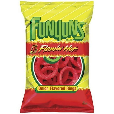 Funyuns Flamin' Hot Onion Flavored Rings Snack Chips, 6.5 oz Bag