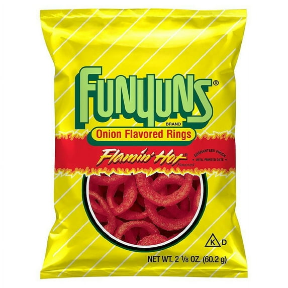 Funyuns Onion Flavored Rings Flamin' Hot 2.13 OZ Pack of 2