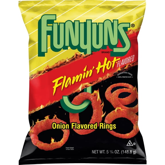 Funyuns Onion Flavored Rings Flamin' Hot Flavored 5.25 oz Bag