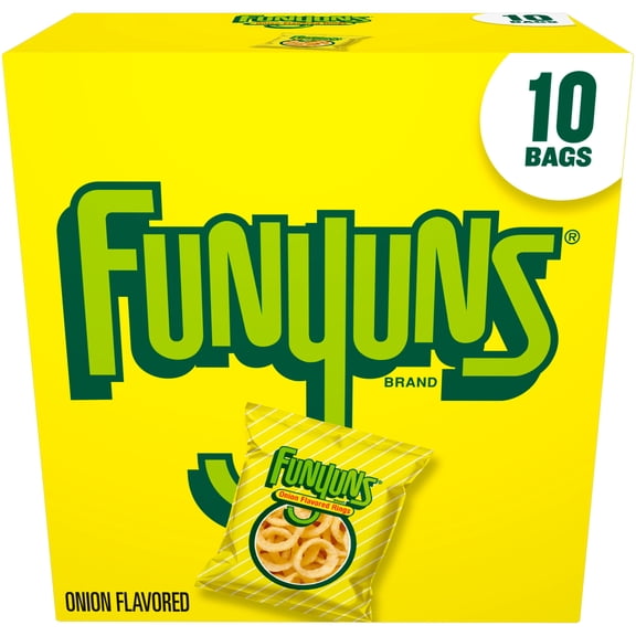 Funyuns Onion Ring Flavored Snack Chips, 10 Count Multipack
