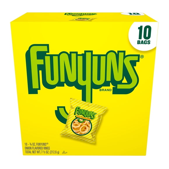 Funyuns Onion Ring Flavored Snack Chips, 10 Count Multipack