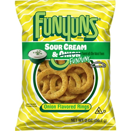 Funyuns Sour Cream & Funyuns Flavored Onion Rings Snacks, 2 oz Bag