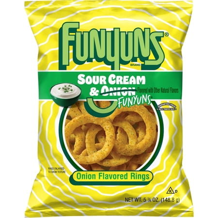 Funyuns Sour Cream and Funyuns Flavored Onion Ring 5.25 oz Bag (2pack)