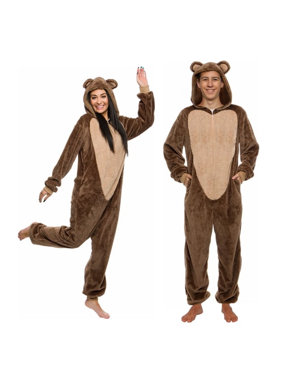 Bear Slim Fit Adult Unisex Novelty Union Suit Costume for Halloween - Medium