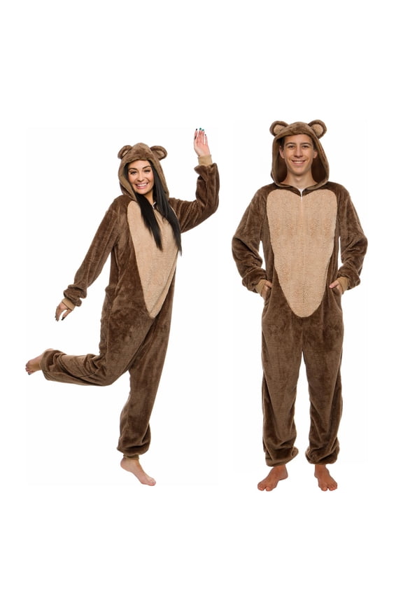 Bear Slim Fit Adult Unisex Novelty Union Suit Costume for Halloween - Small