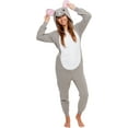 thumbnail image 1 of Silver Lilly Slim Fit Animal Adult One Piece Cosplay Mouse Costume (Grey, Small), 1 of 2