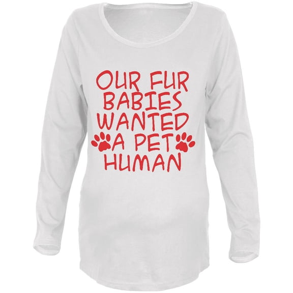 Fur Babies Pet Human Funny Maternity Soft Long Sleeve T Shirt