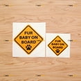 thumbnail image 1 of Fur Baby On Board Dog Cat Paw Print Rhombus Car Truck Bumper Sticker Decal Vinyl - 2 Pack Reflective, 4 Inches, 6 Inches, 1 of 8