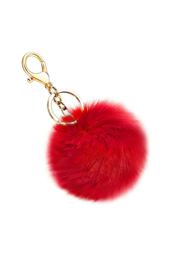 Fur Ball Keychain Keychain Metal Pendant,1Pc Pendant,Ball Key Chain Bag Plush Car Key Ring Automobile Metal Key Pendant,Hangs,Fur Ball Keychain