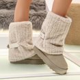 thumbnail image 1 of Fur Boots,Womens Winter Boots,Women's Faux Fur Mid Calf Snow Boots - Round Toe Suede Warm Fur Lined Platform Flat Comfort Outdoor Winter Fashion Boots(Beige 41), 1 of 9