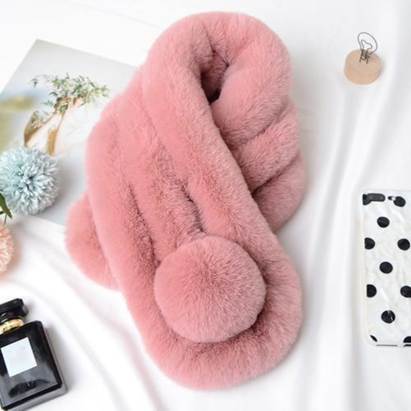 FAUX FUR SHORT COLLAR SCARF