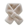 thumbnail image 1 of Fur Collar Scarf for Women Faux Fur Scarves Winter Collar Scarf Neck Warmer Scarf Thick Scarf Beige One Size, 1 of 2