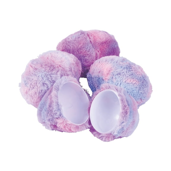 Fur Covered Easter Eggs - Party Supplies - 6 Pieces