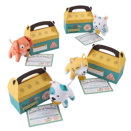 Fur-Ever Friends Stuffed Dog & Cat Adoption Center Kit for 12