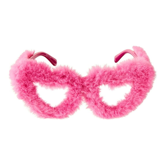 Pink Fur Heart Party Glasses, by Way To Celebrate