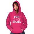 thumbnail image 1 of Fur Mama Cute Pet Owner Cat Dog Mom Women Plus Size Graphic Pullover Hoodie Brisco Brands 3X, 1 of 3
