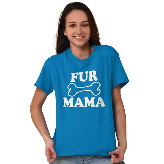 Fur Mama Cute Pet Owner Cat Dog Mom Women's Graphic T Shirt Tees Brisco Brands S