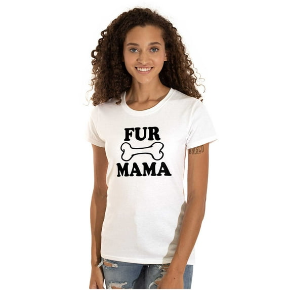 Fur Mama Cute Pet Owner Cat Dog Mom Womens Slim Fit Graphic Tee Brisco Brands X