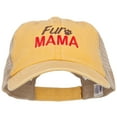 thumbnail image 1 of Fur Mama Embroidered Washed Twill Trucker Cap - Mango Tan OSFM, 1 of 5