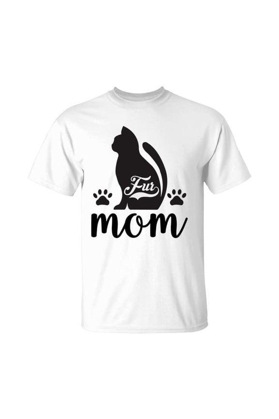 Fur Mom Cat Animal Black Cute Gift For Mom TShirt