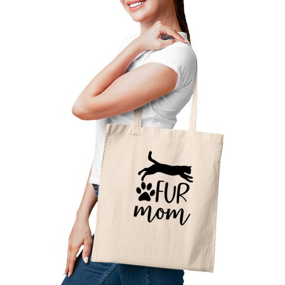 Fur Mom Full Black Cat Meaning Gift For Mom Tote Bag