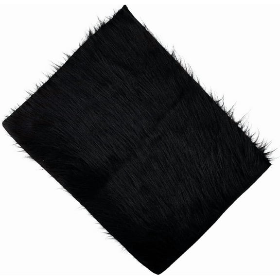 Fur Plush Cushion Rectangle Fluffy Plush Small Area Rug Photo Background Cloth Photo Props for DIY Crafts Tabletop Photography Product Display Jewelry Home Decor Black 19.6x15.7 Inch Black