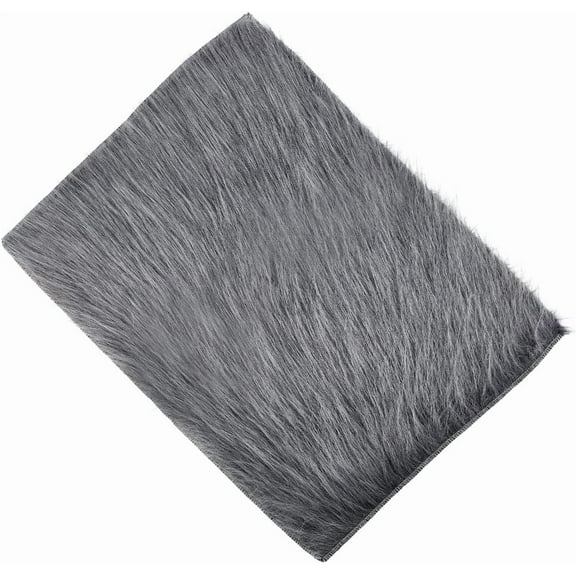 Fur Plush Cushion Rectangle Fluffy Plush Small Area Rug Photo Background Cloth Photo Props for DIY Crafts Tabletop Photography Product Display Jewelry Home Decor Gray 19.6x15.7 Inch for DIY