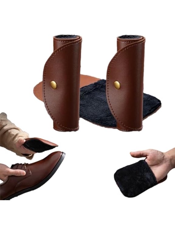 Fur Polishing Glove for Leather Care,Reusable Shoe Shine Cloth for Shoes Boots,Multi-Purpose Leather Cleaning,Buffing Glove