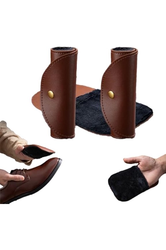 Fur Polishing Glove for Leather Care,Reusable Shoe Shine Cloth for Shoes Boots,Multi-Purpose Leather Cleaning,Buffing Glove