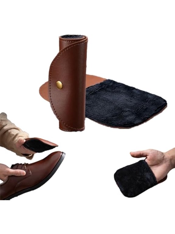 Fur Polishing Glove for Leather Care,Reusable Shoe Shine Cloth for Shoes Boots,Multi-Purpose Leather Cleaning,Buffing Glove