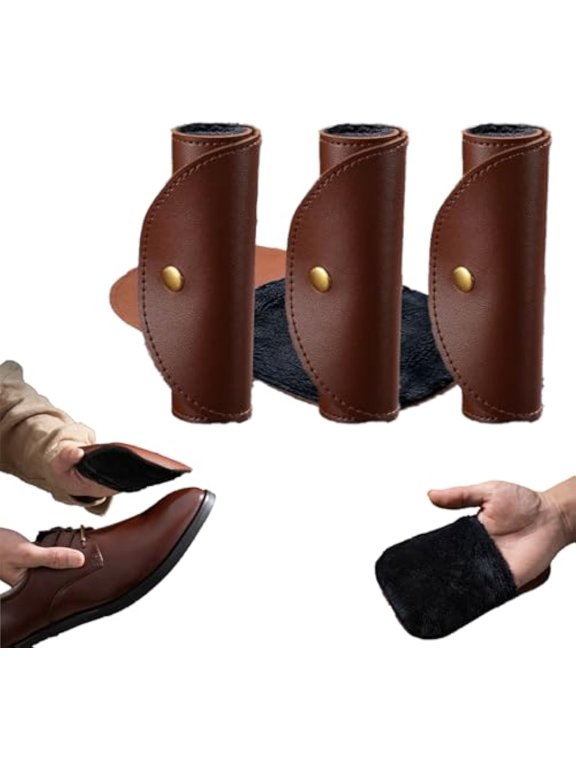 Fur Polishing Glove for Leather Care,Reusable Shoe Shine Cloth for Shoes Boots,Multi-Purpose Leather Cleaning,Buffing Glove