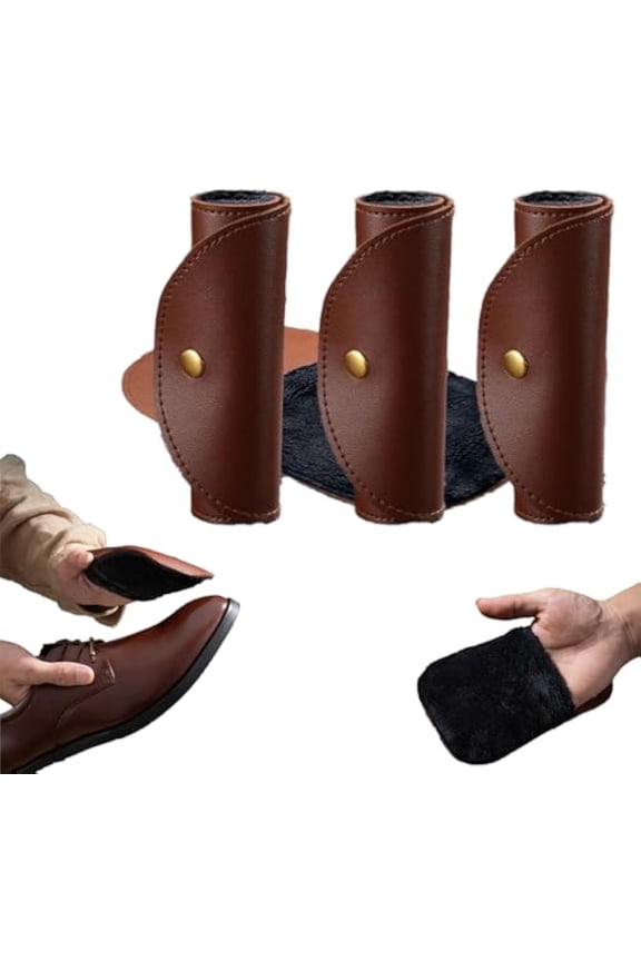 Fur Polishing Glove for Leather Care,Reusable Shoe Shine Cloth for Shoes Boots,Multi-Purpose Leather Cleaning,Buffing Glove