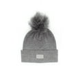 thumbnail image 1 of Fur Pom Beanie Hat - Heather, 1 of 5