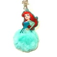 thumbnail image 1 of Fur PomPom Ball doll kids girl toy keychain bag Disney Ariel Mermaid Princess, 1 of 1