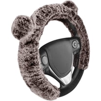 Fur Steering Wheel Cover, Plush Faux Fur Fuzzy Steering Cover for Car Truck Van SUV, Standard Size Fits Wheels 14.5-15 In Diameter